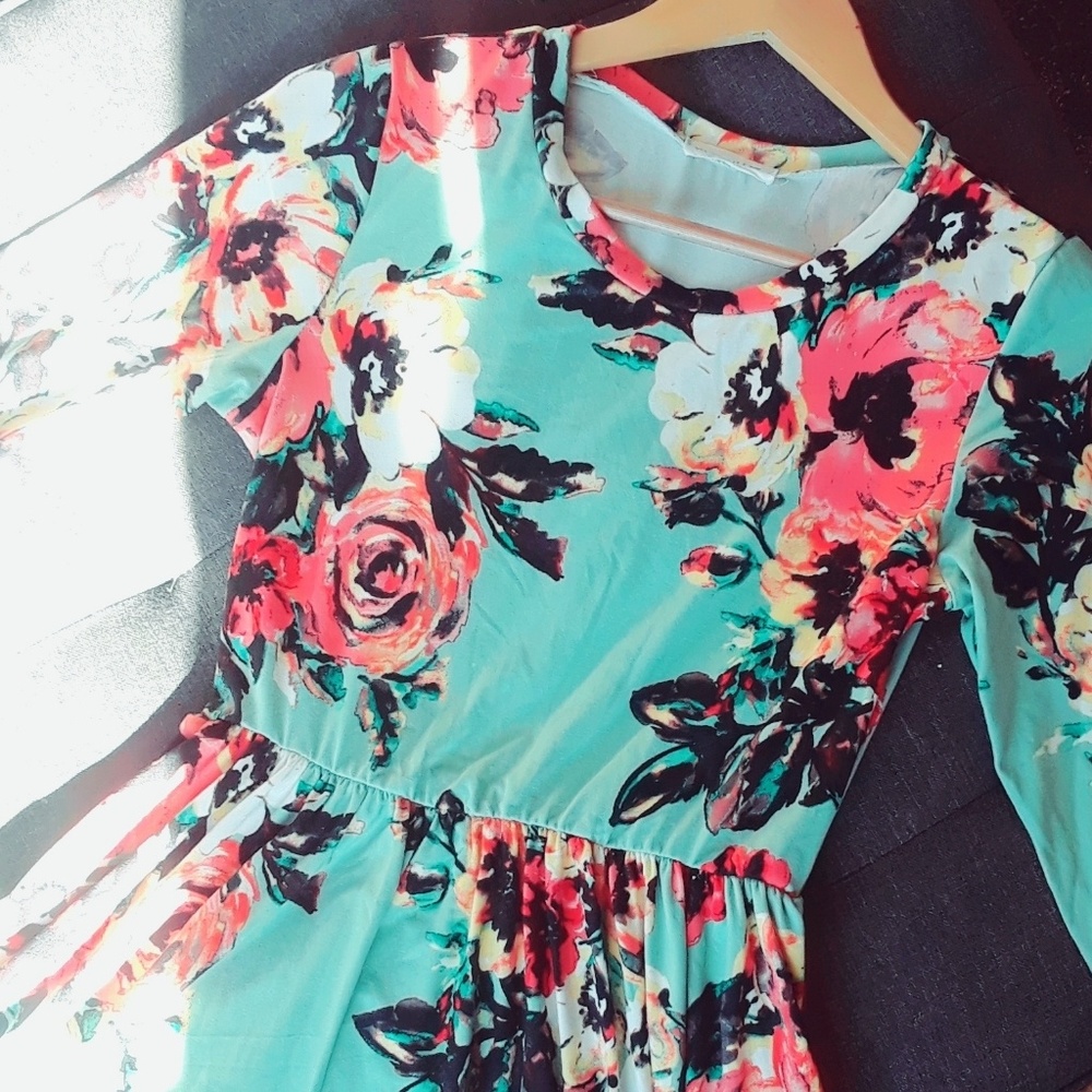 Reb & J 220 Floral Print Maxi Dress Size L (10/12)